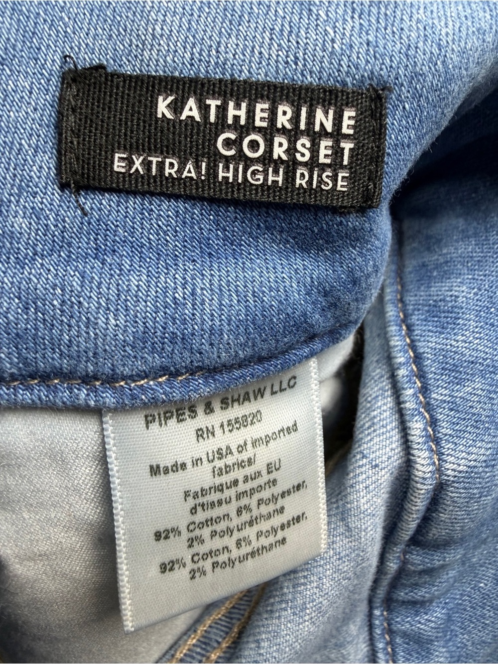 Veronica Beard Katherine Corset High Rise Button Fly Jeans Size 27 Light Wash - Picture 6 of 6